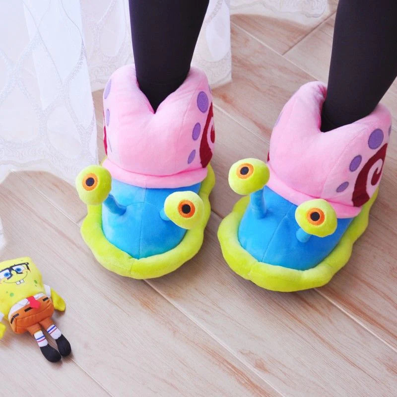 Kawaii Gary The Snail Cartoon Cotton Slippers All-Inclusive Soft Touch Comfortable  Lovers Slipper