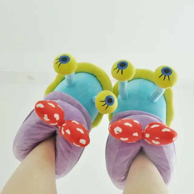 Kawaii Gary The Snail Cartoon Cotton Slippers All-Inclusive Soft Touch Comfortable  Lovers Slipper