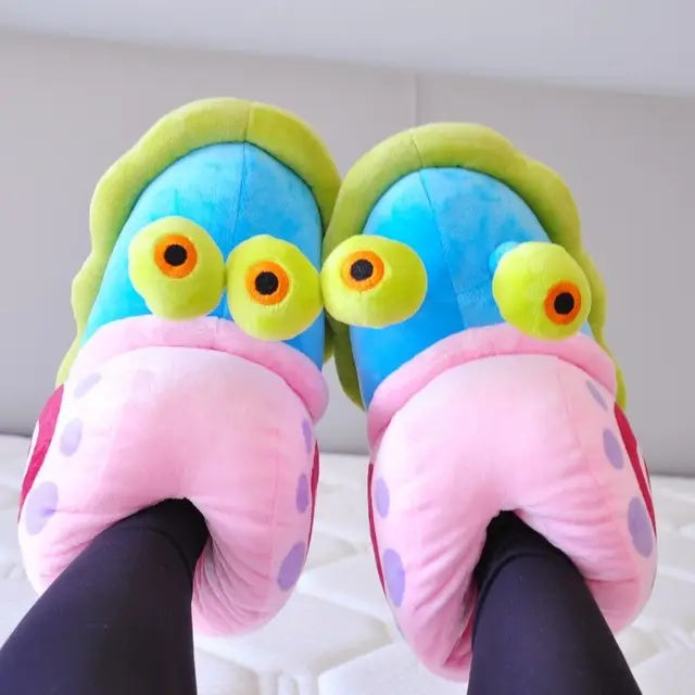 Kawaii Gary The Snail Cartoon Cotton Slippers All-Inclusive Soft Touch Comfortable  Lovers Slipper