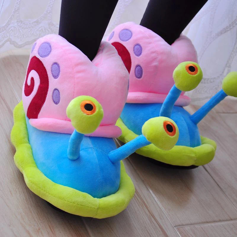 Kawaii Gary The Snail Cartoon Cotton Slippers All-Inclusive Soft Touch Comfortable  Lovers Slipper