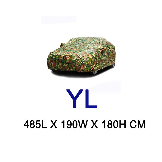 Kayme Waterproof Camouflage Car Covers Outdoor Sun Protection Cover For Car Reflector Dust Rain Snow Protective