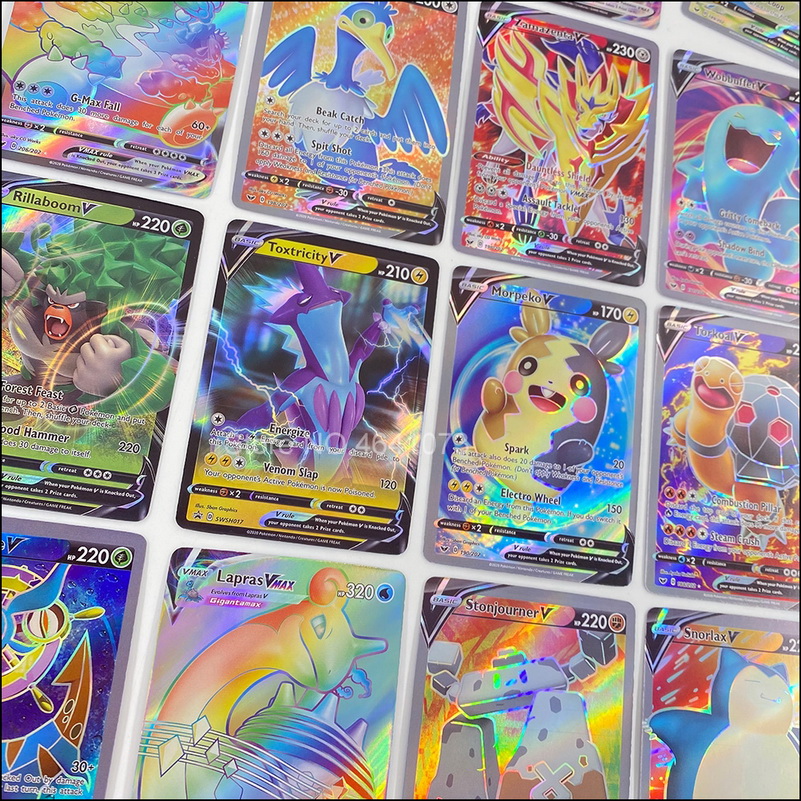 Pokemon Battle Game Card Set English Version Vmax Gx Mega Ex Tag Team Kids Collectible Toy Gift - 8