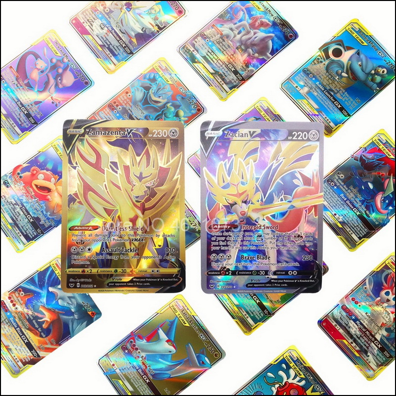 Pokemon Battle Game Card Set English Version Vmax Gx Mega Ex Tag Team Kids Collectible Toy Gift - 9