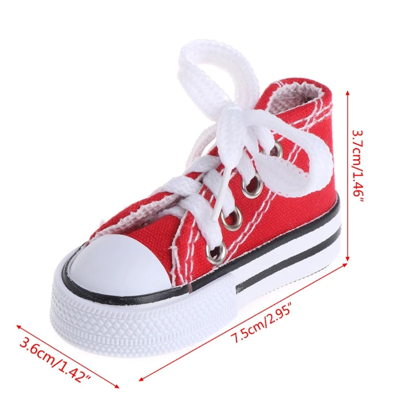 4Pack Parrot Games Toys for Birds Mini Canvas Shoes Chew Bite Decoration Hanging Cage Funny Parrot Craft