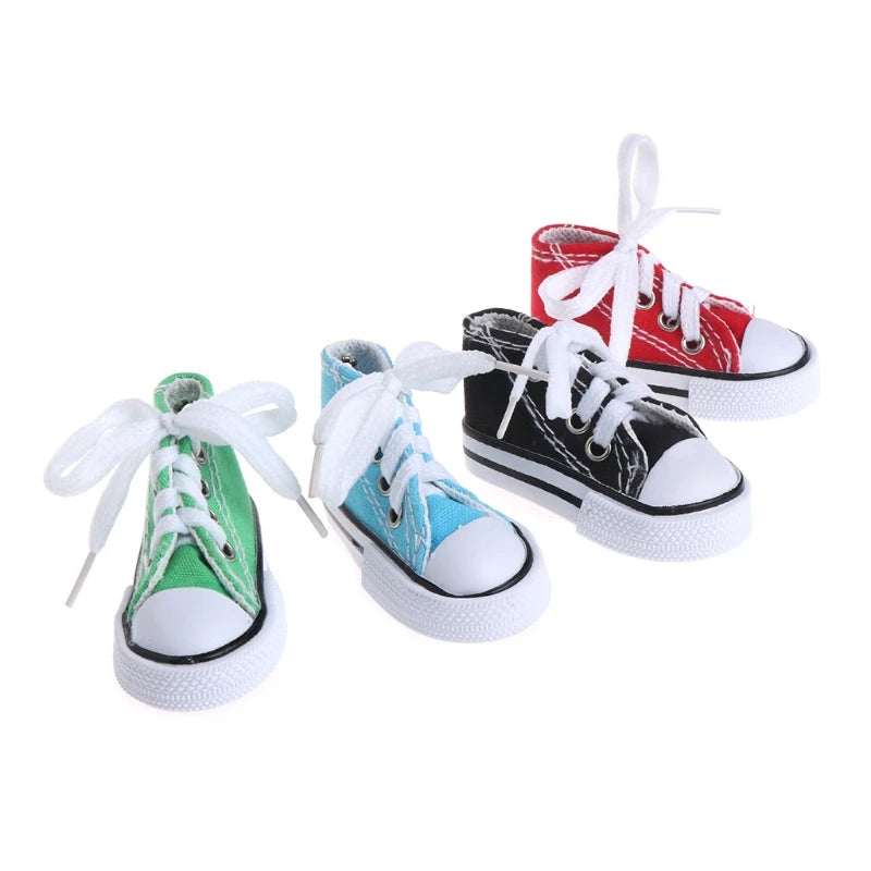 4Pack Parrot Games Toys for Birds Mini Canvas Shoes Chew Bite Decoration Hanging Cage Funny Parrot Craft