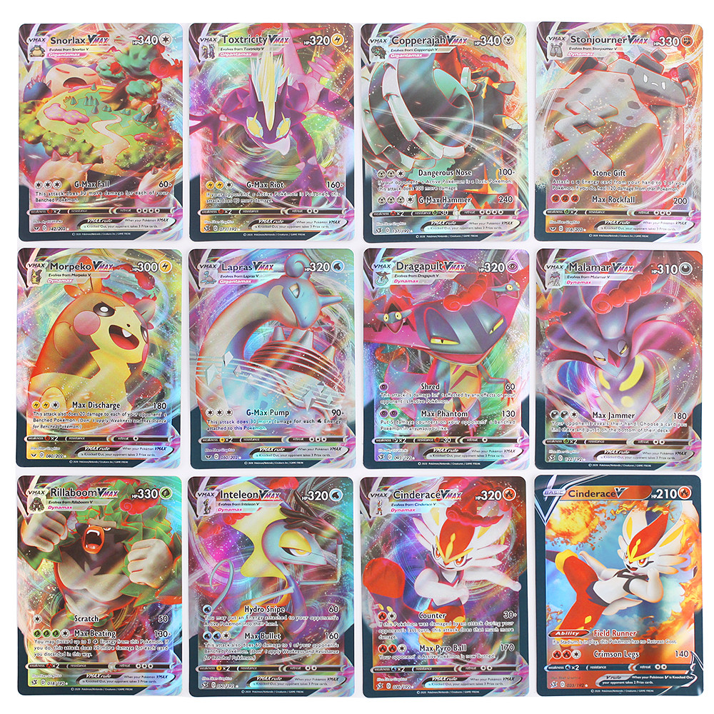 Pokemon Tcg Sword Shield 60pcs V Vmax Shining Cards English Booster Box Collectible Game Set - 4