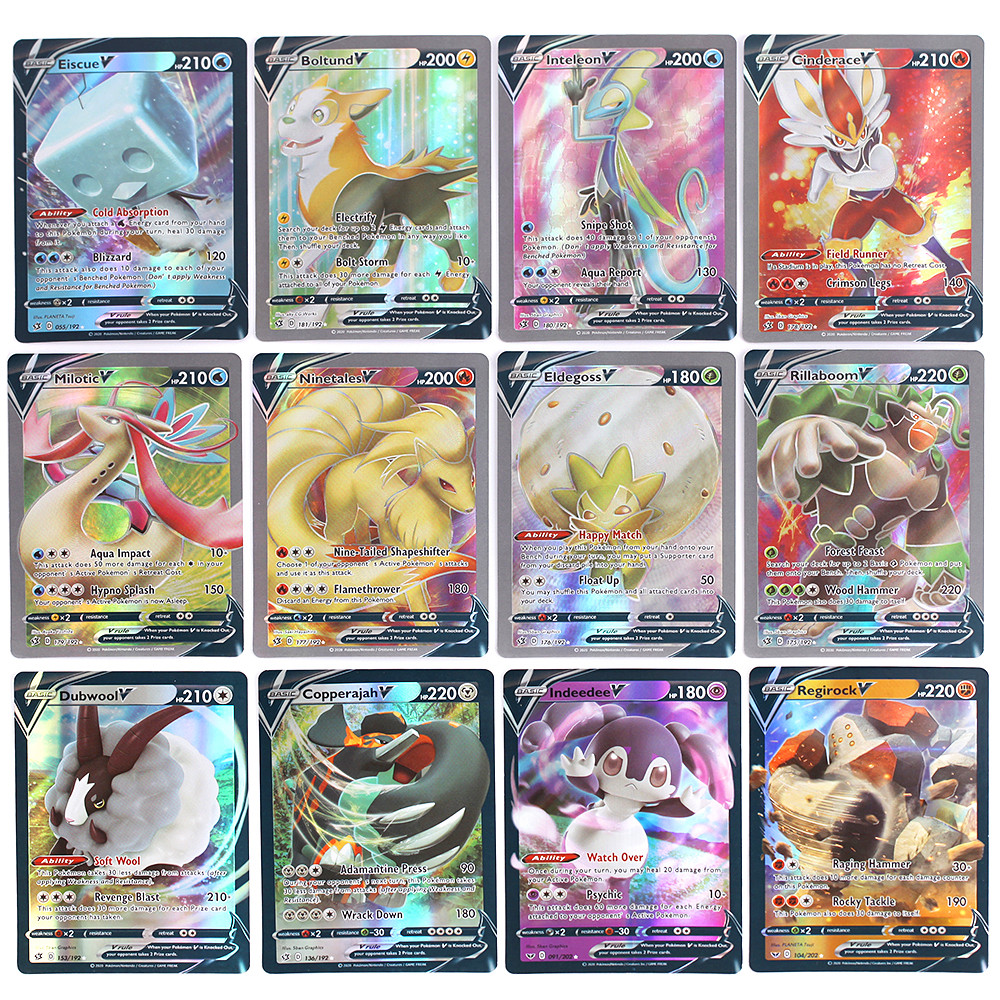 Pokemon Tcg Sword Shield 60pcs V Vmax Shining Cards English Booster Box Collectible Game Set - 2