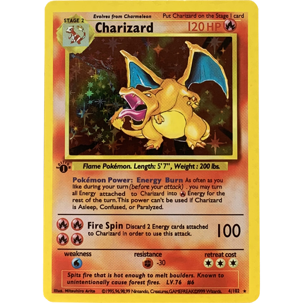 Pokmon 1996 Charizard Blastoise Venusaur Cards Gift Set - 6