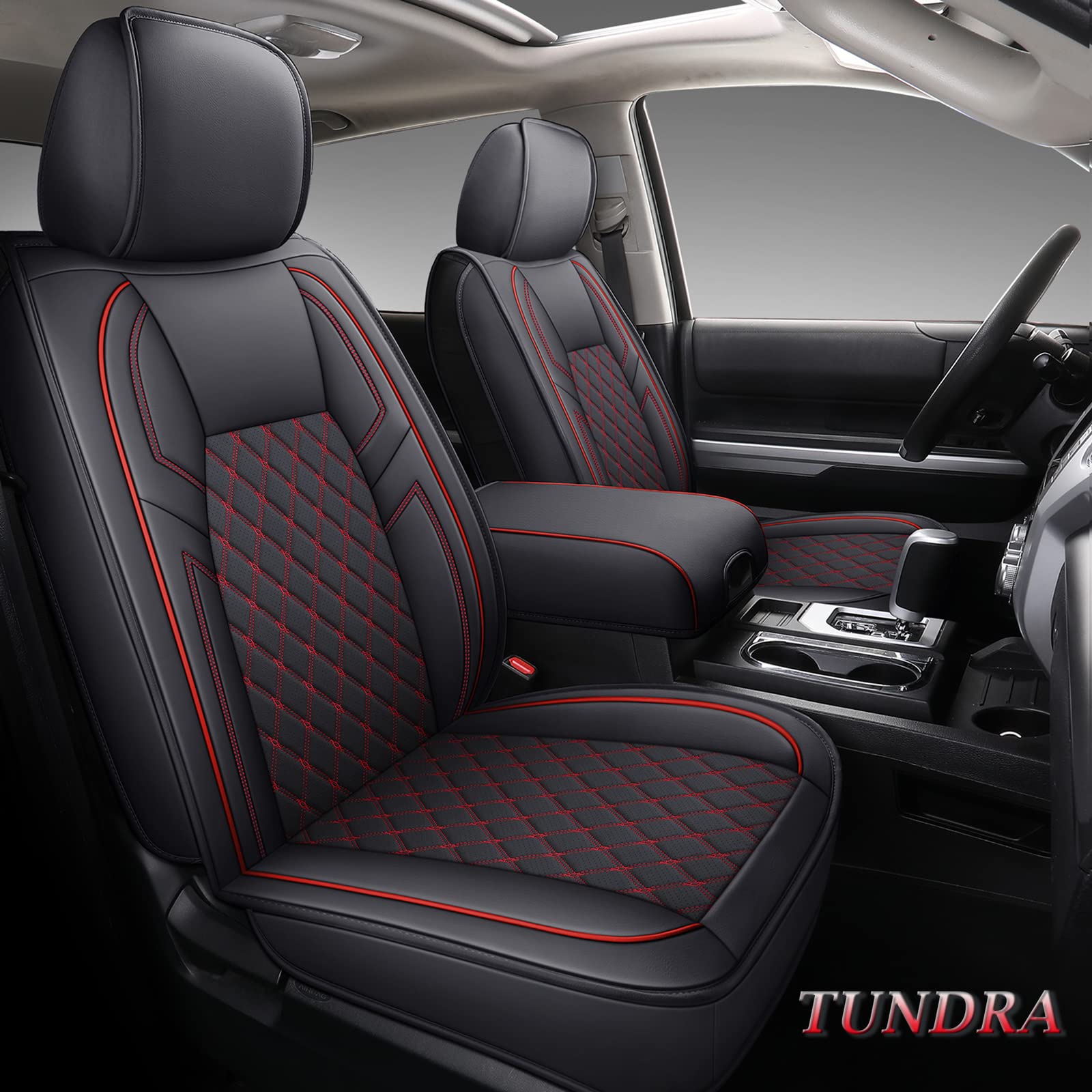 2008-2023 Toyota Tundra Leather Waterproof Wear-resistant Full Surround Car Seat Covers Full Set For Car Truck Pickup