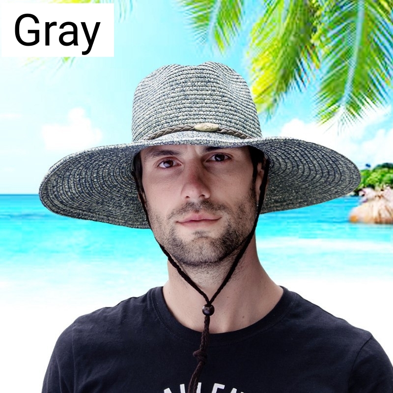 Wide Brim Straw Hat for Men with Large Head Circumference 