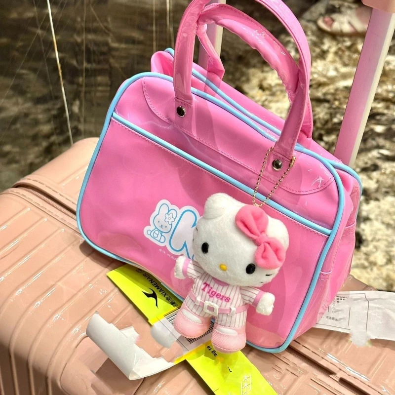 Sanrio Hello Kitty Plush Pendant Cute Cartoon Doll Keyring Bag Pendant Couple Car Keyholder Creative Bag Charm Accessories