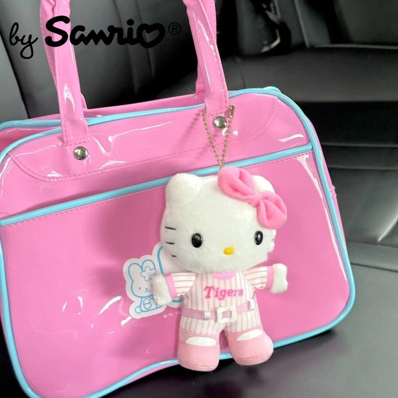 Sanrio Hello Kitty Plush Pendant Cute Cartoon Doll Keyring Bag Pendant Couple Car Keyholder Creative Bag Charm Accessories