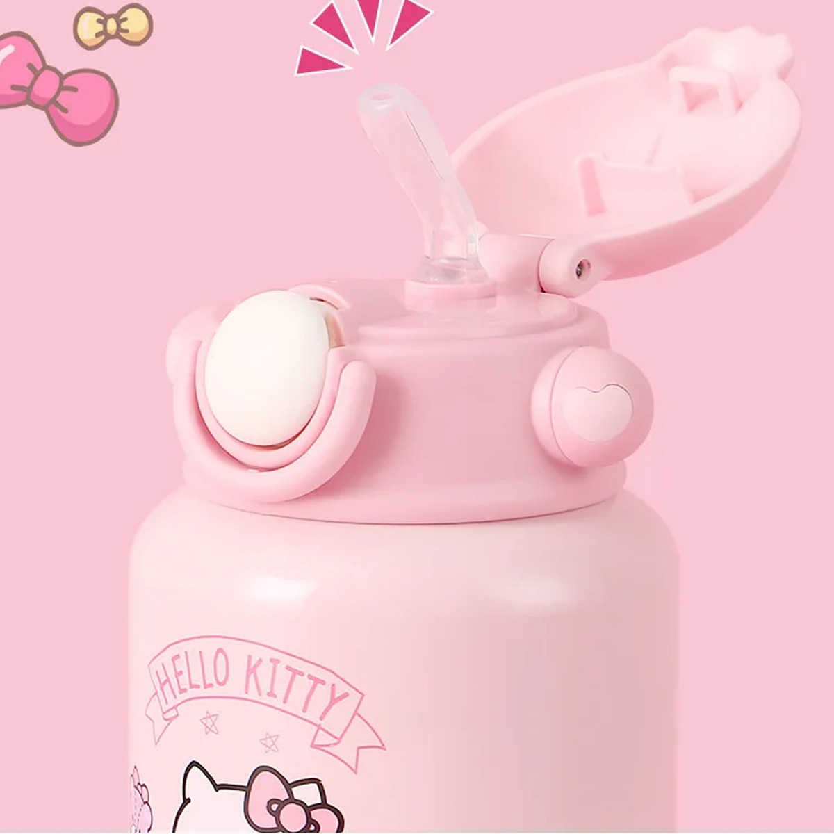 550ML Cute HelloKittys Sippy Water Cup Vacuum Flask Stainless Steel High Capacity Insulated Mug