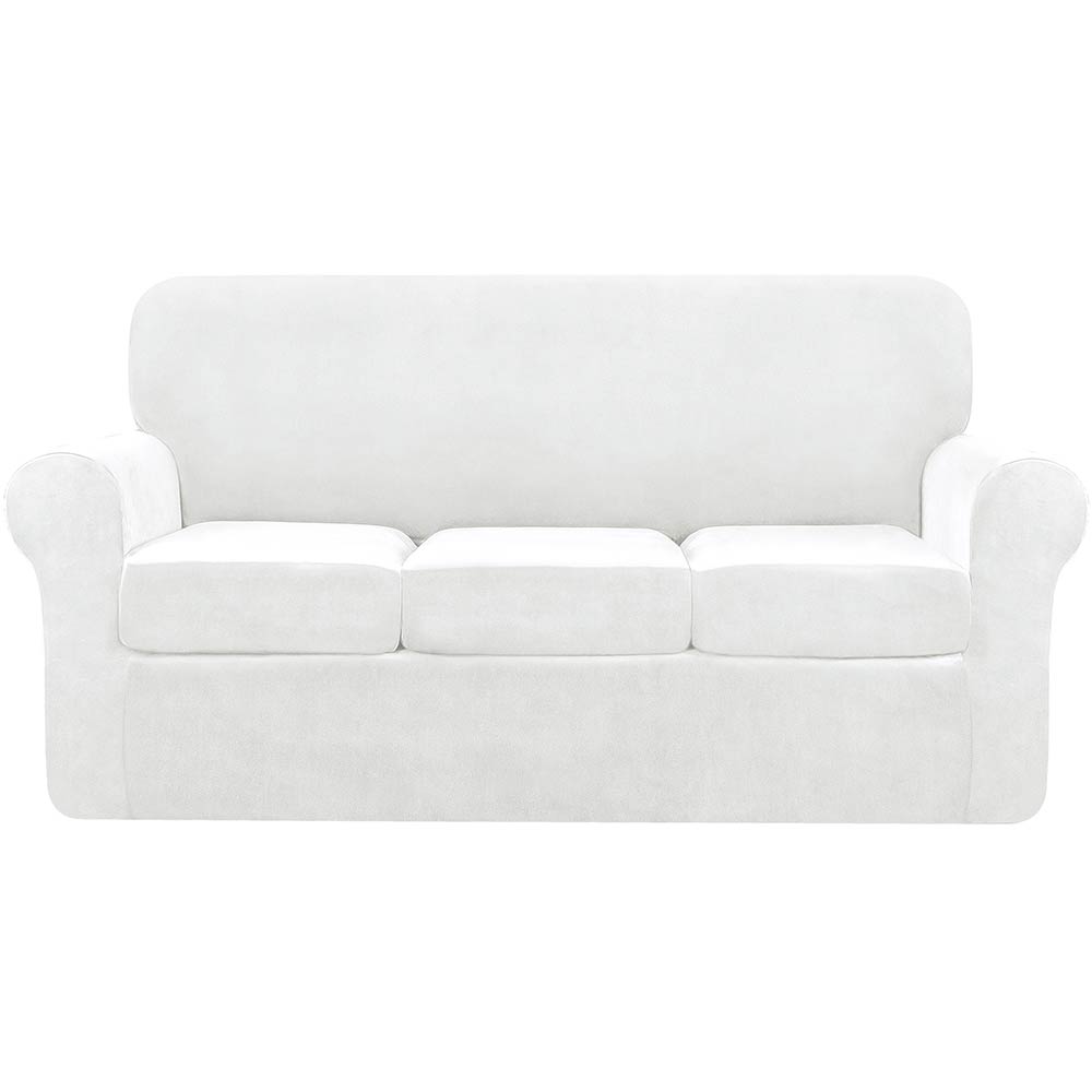 Anita Mid-Century Velvet Plush Stretch Sofa Cover