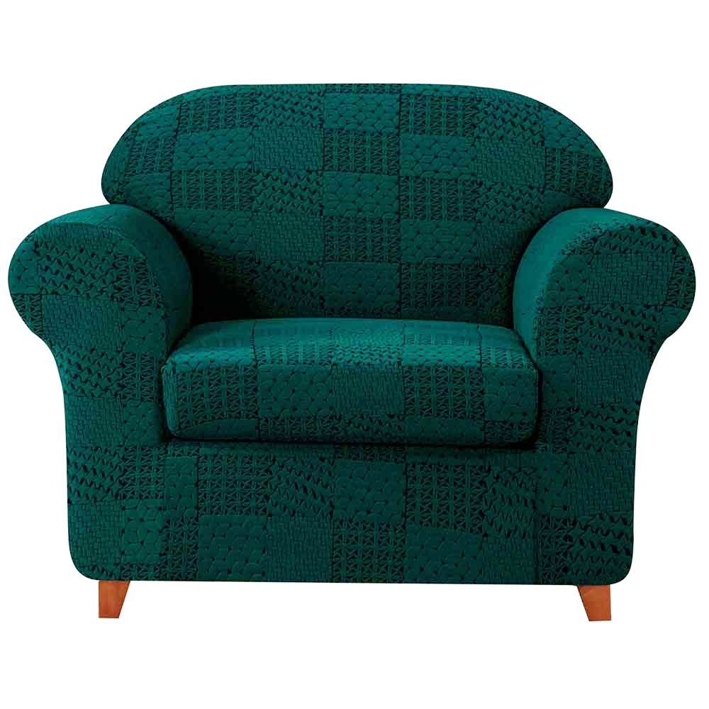 Leanne Mid-Century Jacquard Stretch Sofa Slipcover