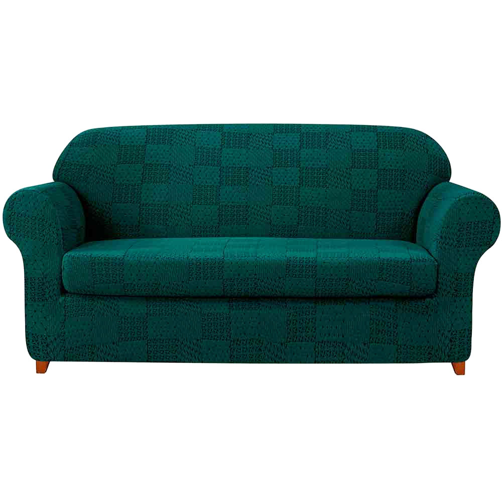Leanne Mid-Century Jacquard Stretch Sofa Slipcover