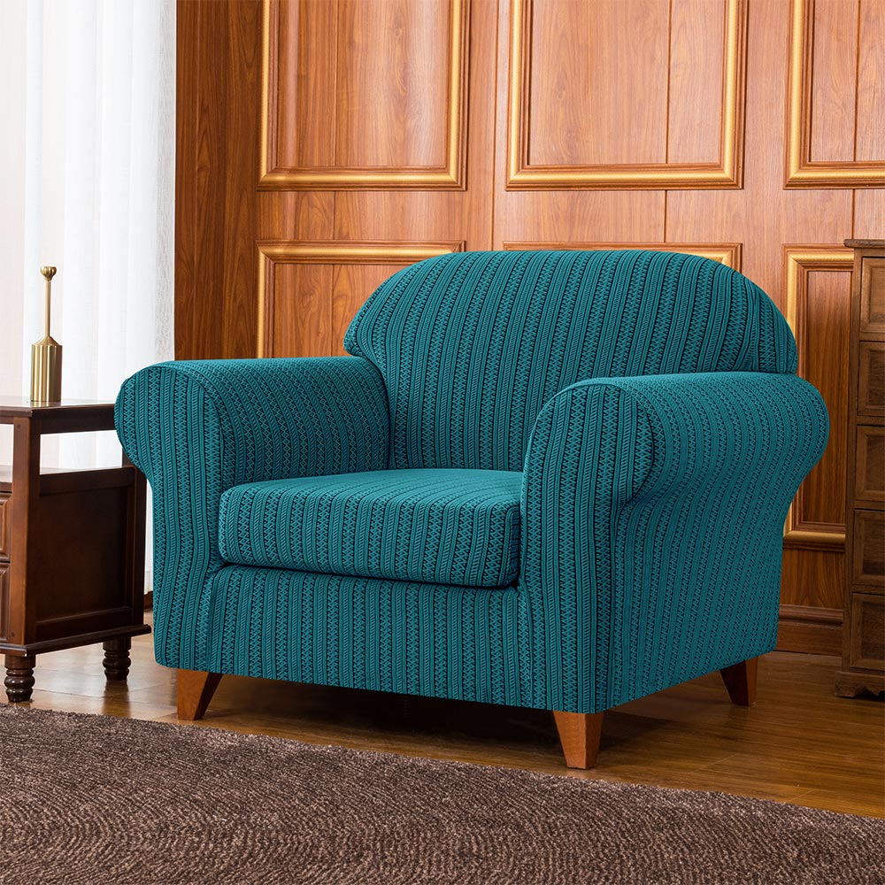 Donna Knit and Stripes Stretch Sofa Slipcovers