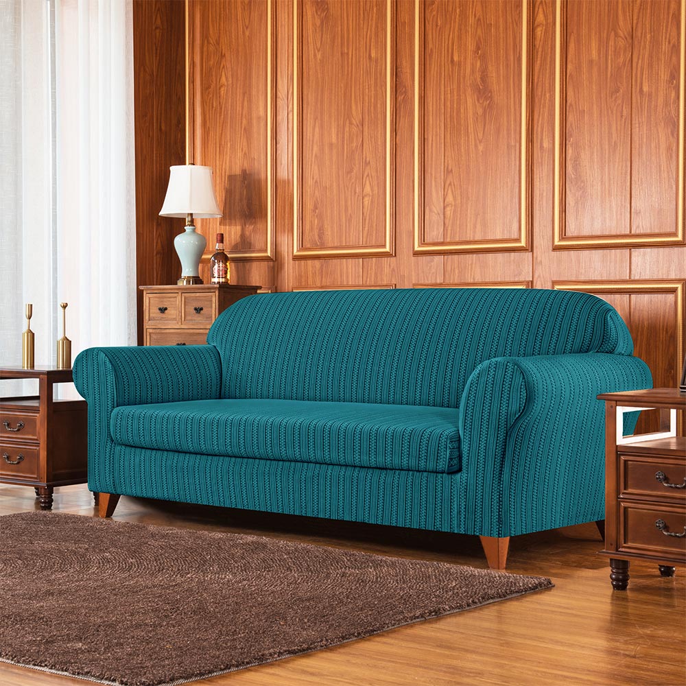 Donna Knit and Stripes Stretch Sofa Slipcovers