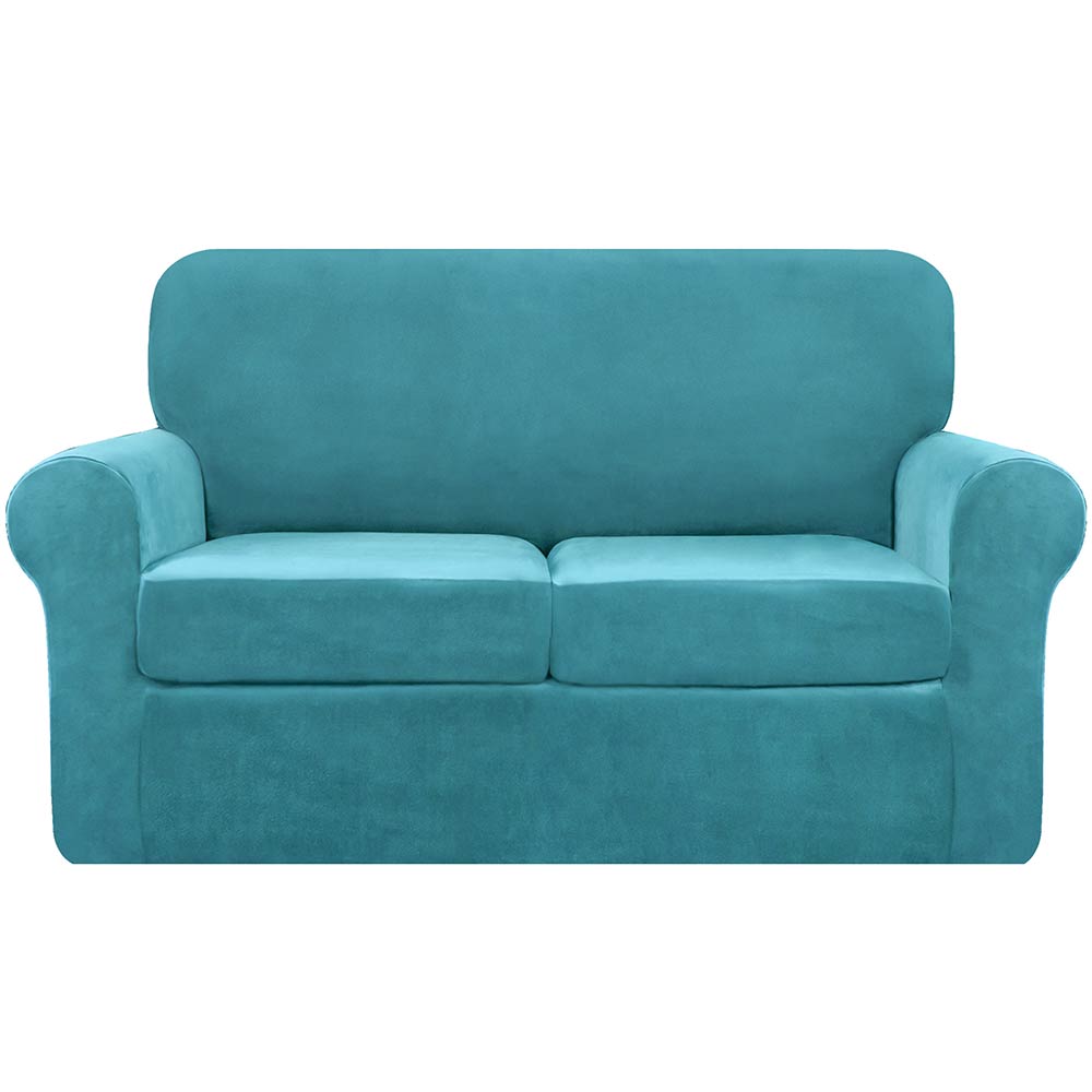 Anita Mid-Century Velvet Plush Stretch Sofa Cover