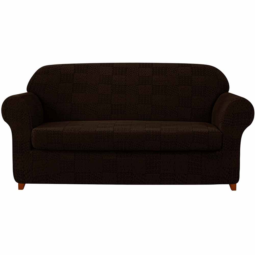 Leanne Mid-Century Jacquard Stretch Sofa Slipcover