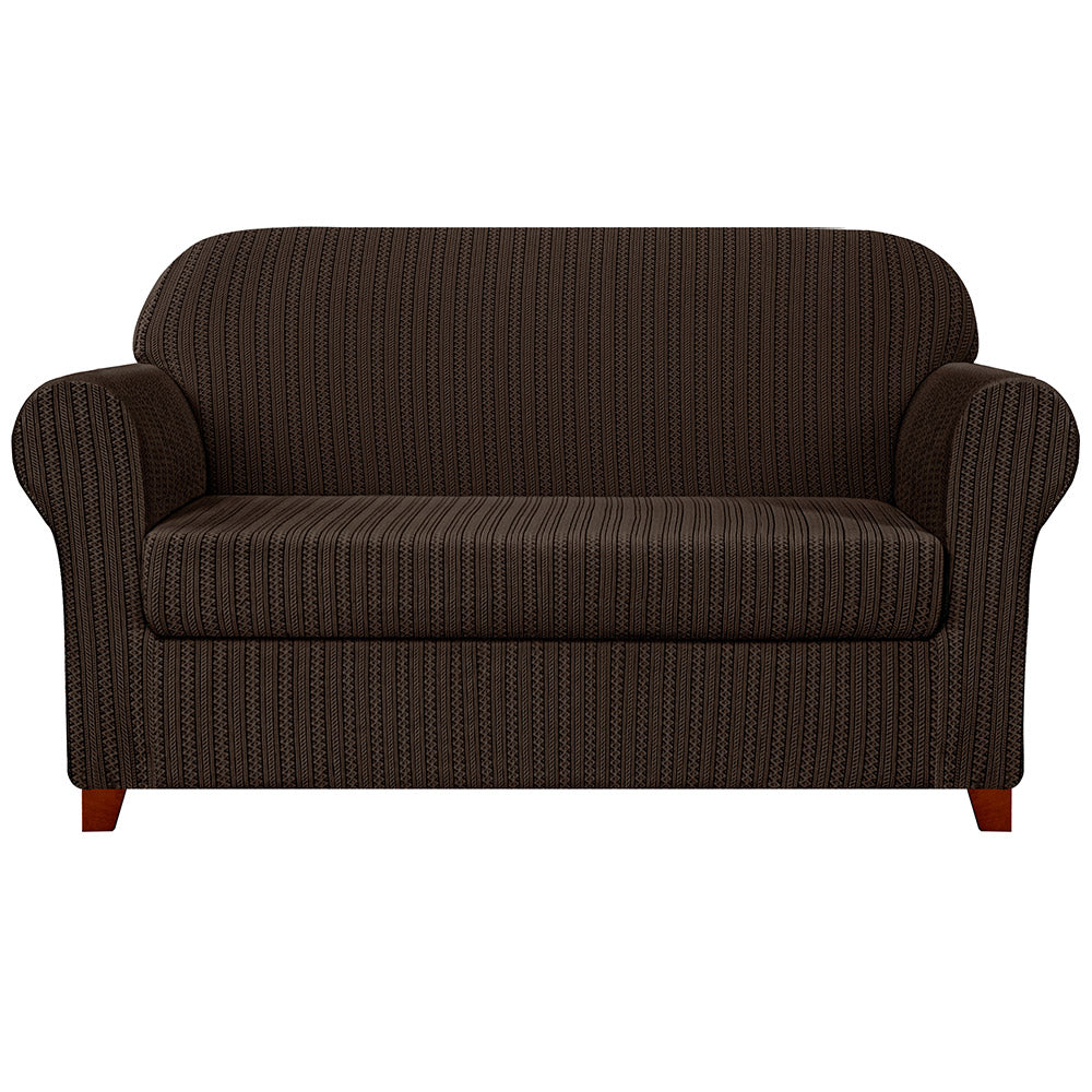 Donna Knit and Stripes Stretch Sofa Slipcovers