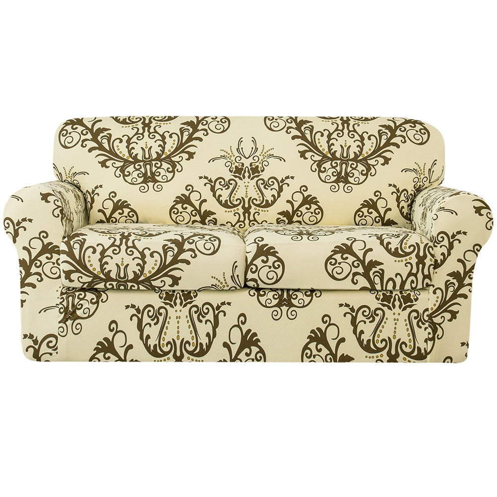Gemma Modern Damask Jacquard Stretch Sofa Cover