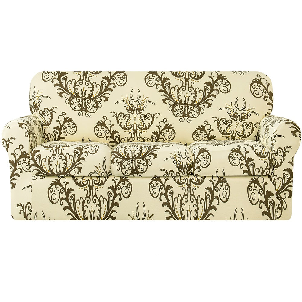 Gemma Modern Damask Jacquard Stretch Sofa Cover