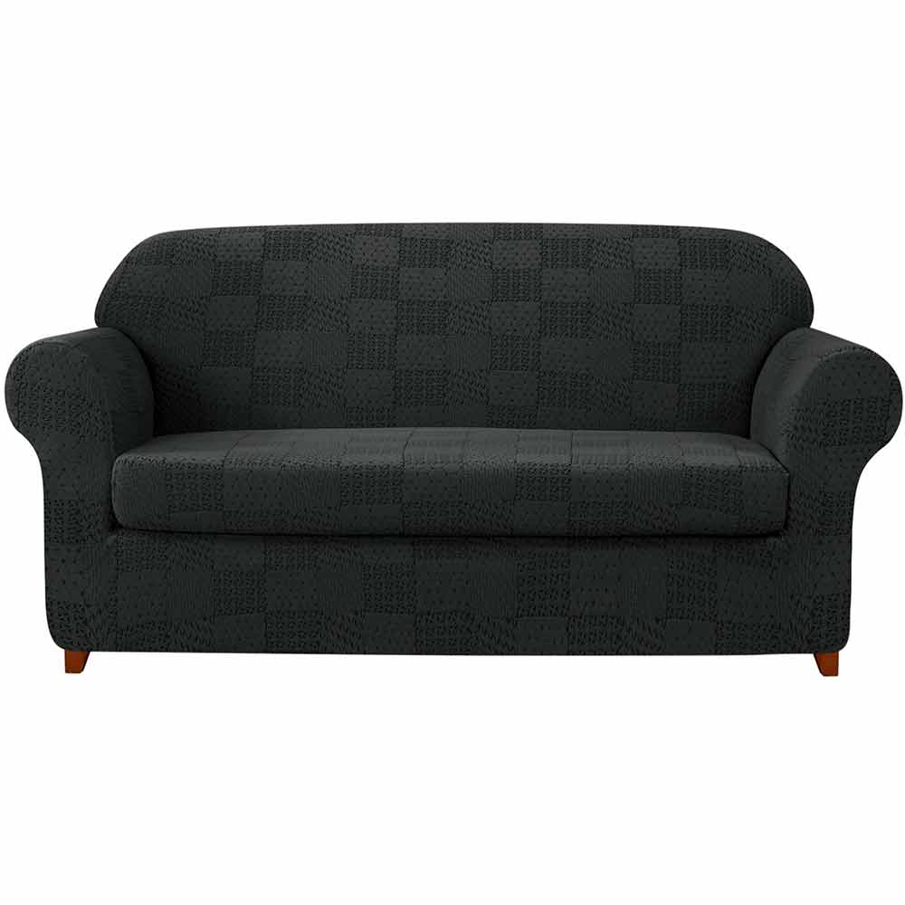 Leanne Mid-Century Jacquard Stretch Sofa Slipcover