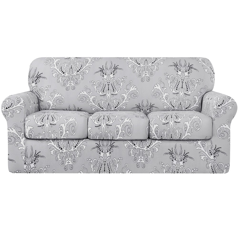 Gemma Modern Damask Jacquard Stretch Sofa Cover