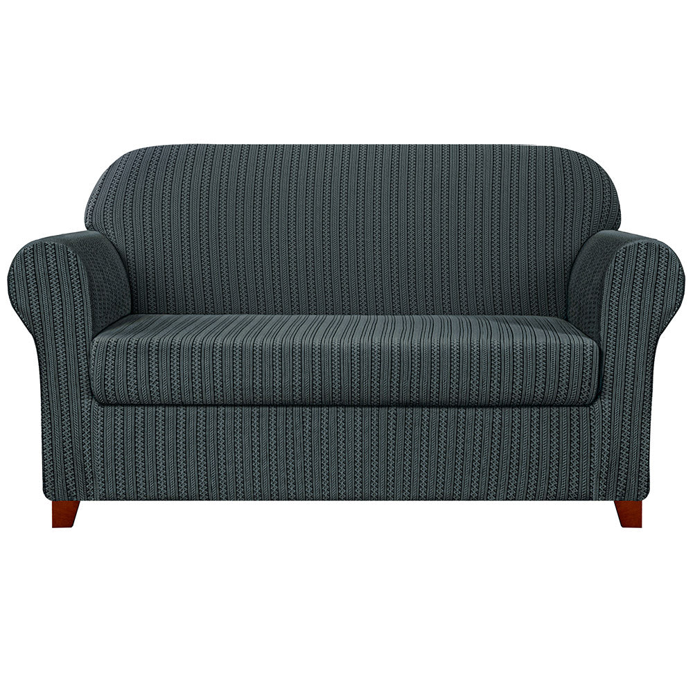 Donna Knit and Stripes Stretch Sofa Slipcovers