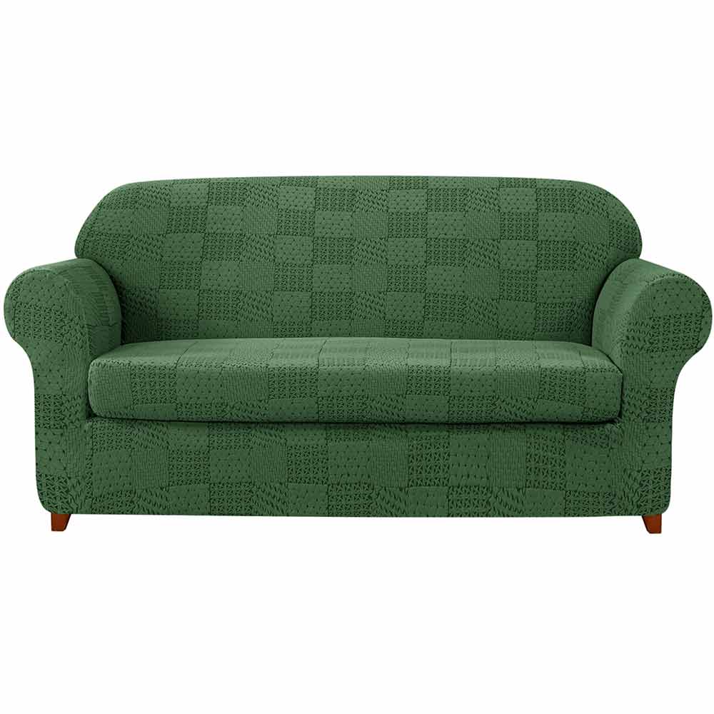 Leanne Mid-Century Jacquard Stretch Sofa Slipcover
