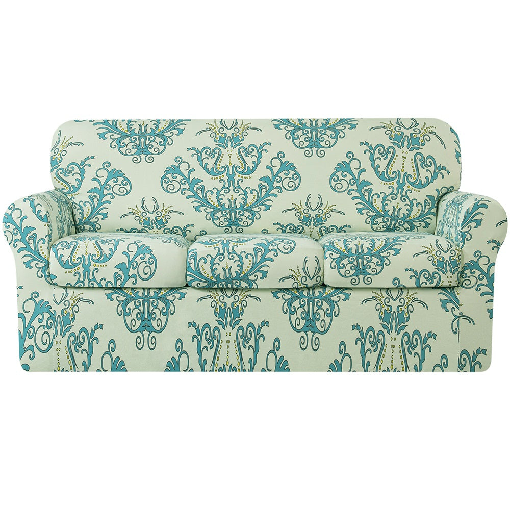 Gemma Modern Damask Jacquard Stretch Sofa Cover