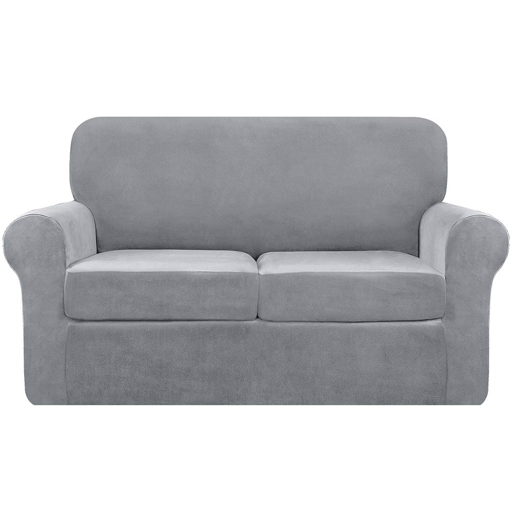Anita Mid-Century Velvet Plush Stretch Sofa Cover