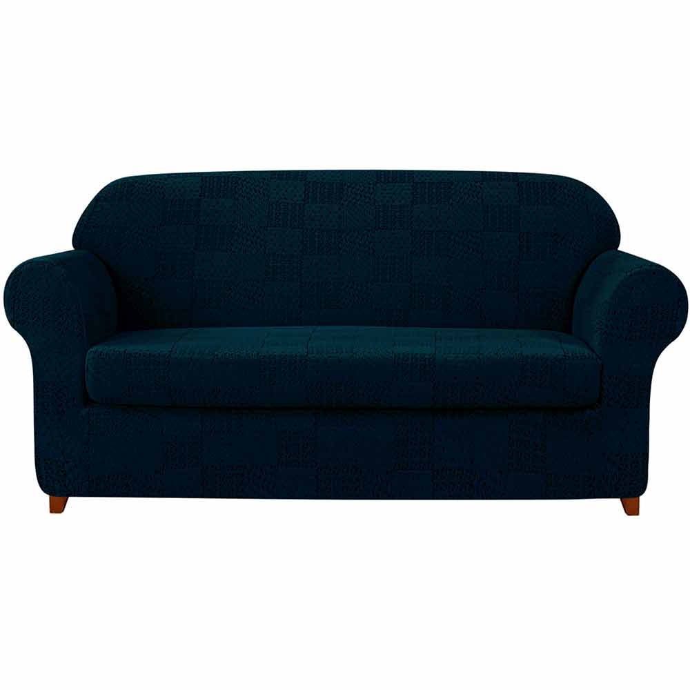 Leanne Mid-Century Jacquard Stretch Sofa Slipcover