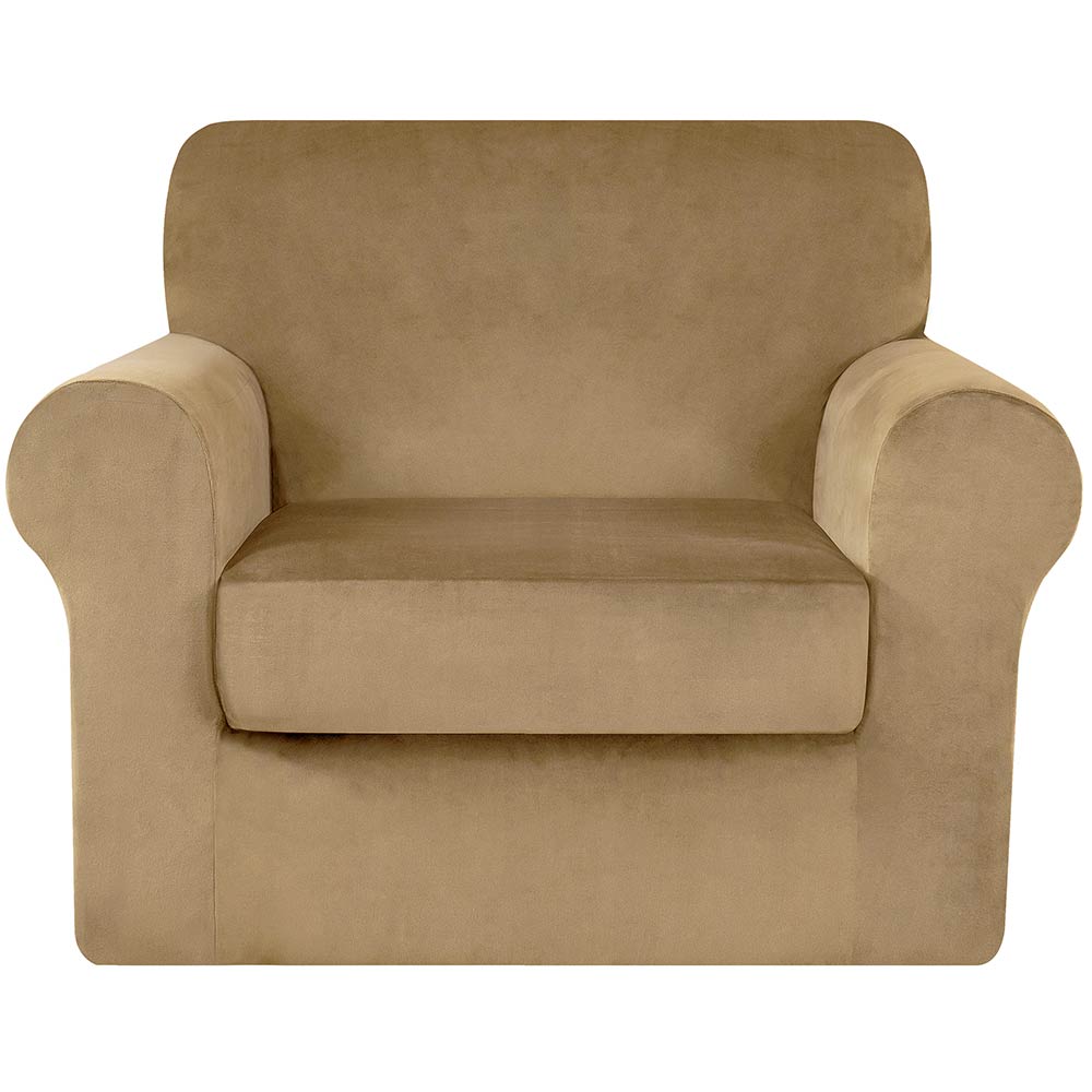 Anita Mid-Century Velvet Plush Stretch Sofa Cover