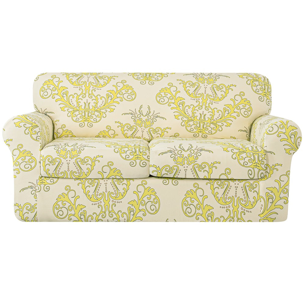Gemma Modern Damask Jacquard Stretch Sofa Cover