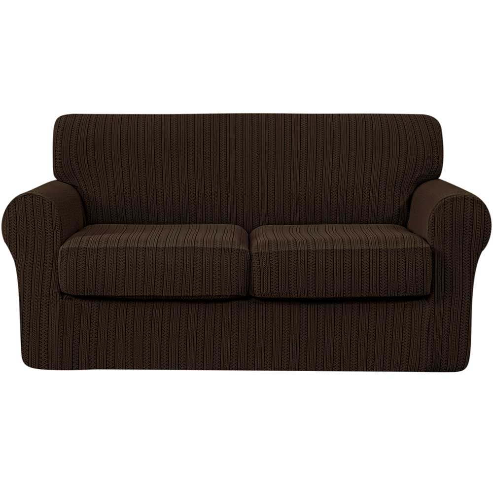 Maurice Retro Knit & Stripes Stretch Sofa Cover