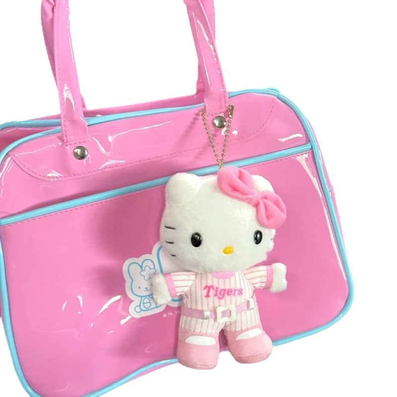 Sanrio Hello Kitty Plush Pendant Cute Cartoon Doll Keyring Bag Pendant Couple Car Keyholder Creative Bag Charm Accessories
