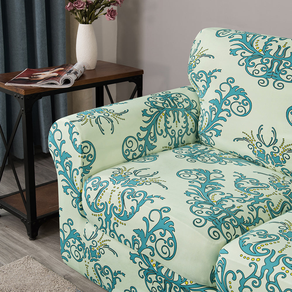 Gemma Modern Damask Jacquard Stretch Sofa Cover