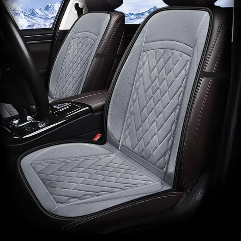 Car Seat Warmer 12v Flannel Fast Heating Winter Heated Seat Cover Electric Heated Seat Cushion With Pressure-Sensitive Switch On for jeep grand cherokee