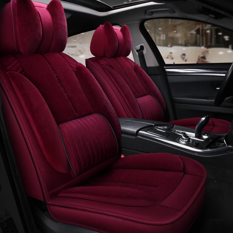 5D warm plush car seat cover Universal Seat Cushion Car Styling For Peugeot 206 207 2008 301 307 308sw 3008 408 4008 508 car acc