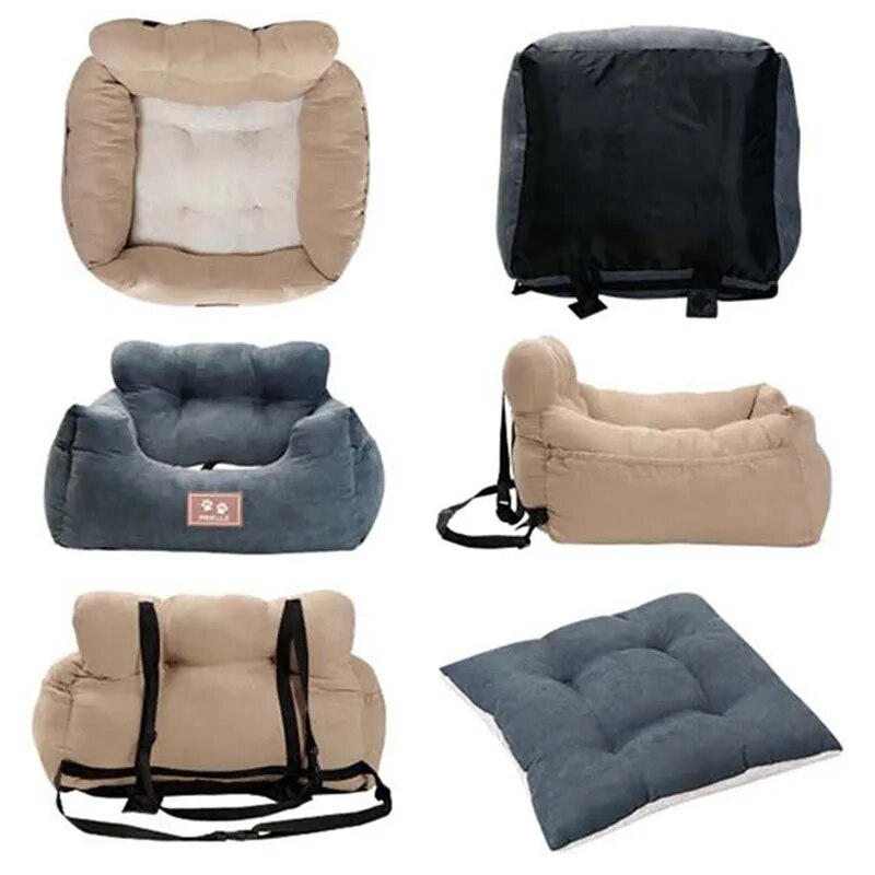 Dog Seat Bag Basket  Puppy Car Seat Cover Sofa with Safe Belt Pet Travel Car Seats Cover for Small Medium Dogs Pet Carrier
