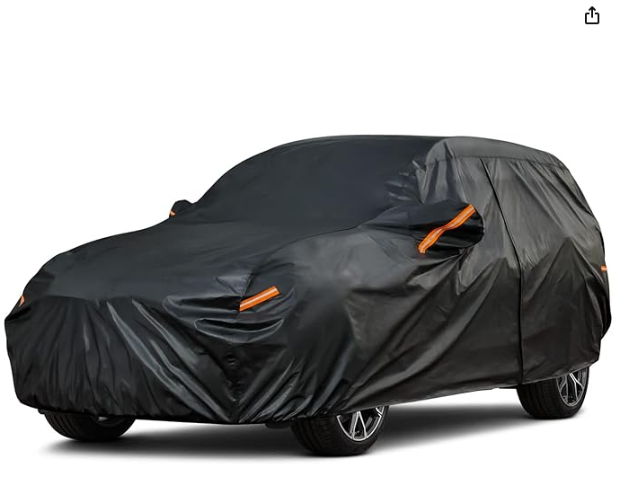 Car Cover Waterproof All Weather for Automobiles, Outdoor Full Cover Rain Sun UV Protection with Zipper Cotton, Size A2 3XL Universal Fit for Sedan (186-193 inch)