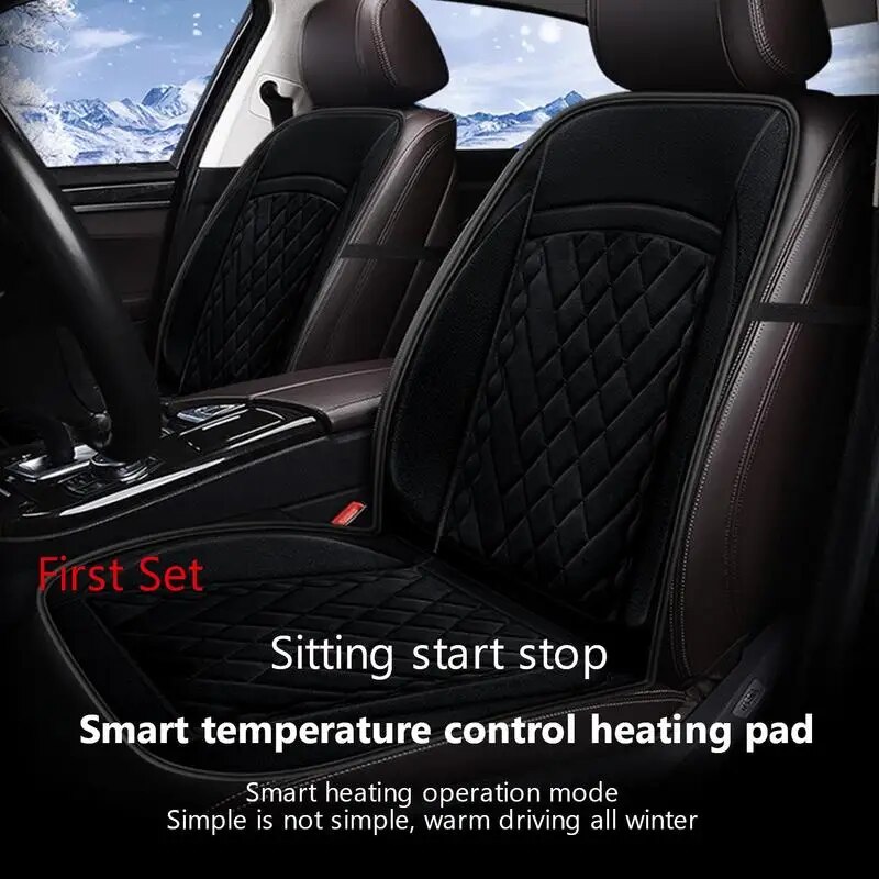 Car Seat Warmer 12v Flannel Fast Heating Winter Heated Seat Cover Electric Heated Seat Cushion With Pressure-Sensitive Switch On for jeep grand cherokee