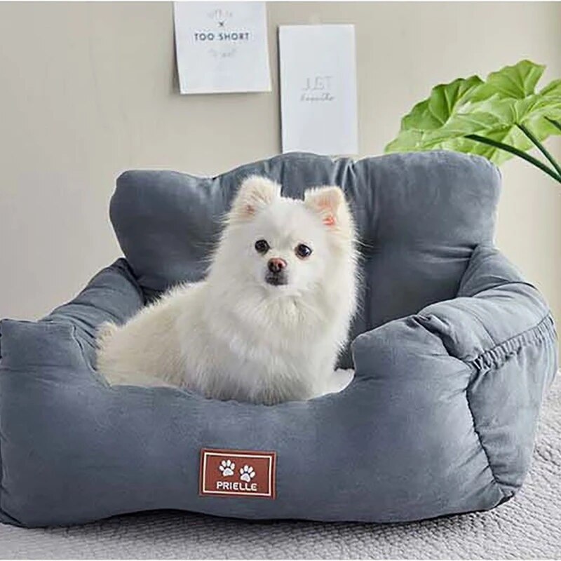 Dog Seat Bag Basket  Puppy Car Seat Cover Sofa with Safe Belt Pet Travel Car Seats Cover for Small Medium Dogs Pet Carrier