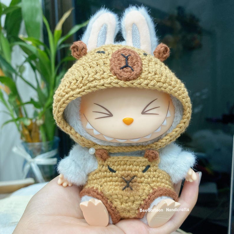 Labubu outfits Crochet Teddy Bear Set (No Doll Included)
