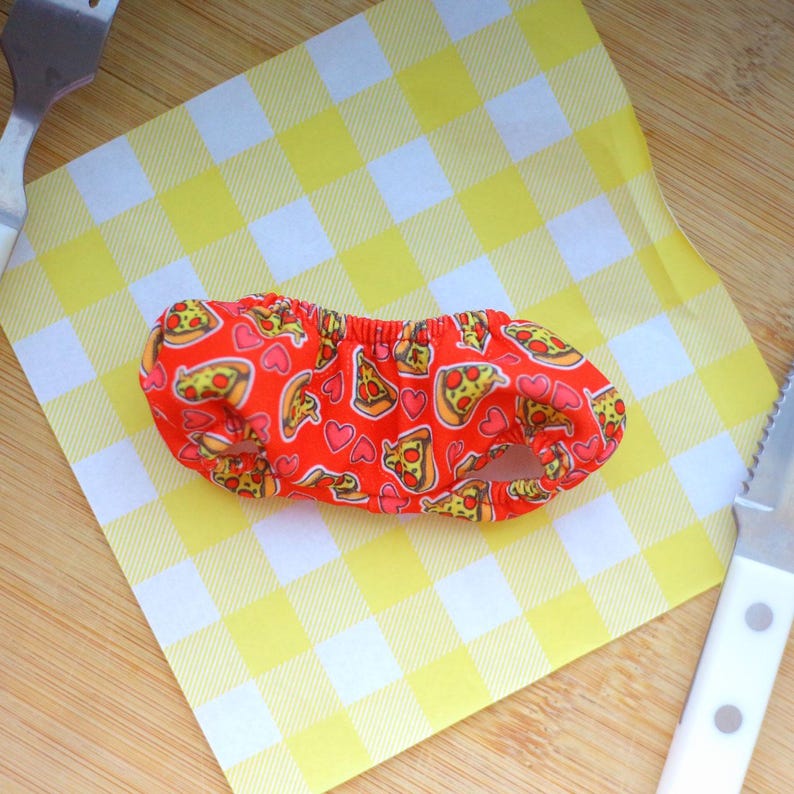 Labubu outfits Fun Pizza Party Set – Hat, Pants & Scarf (No Doll Included)