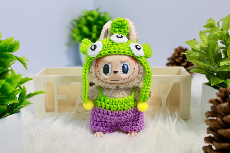 Labubu outfits Animal Plush Romper Series – Chick / Bear / Dino / Duck & More (No Doll Included)