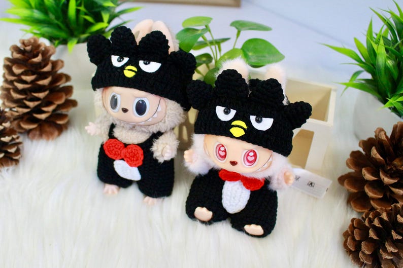 Labubu outfits Animal Plush Romper Series – Chick / Bear / Dino / Duck & More (No Doll Included)