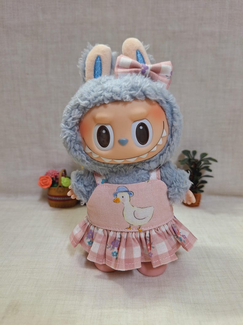 Labubu outfits Cozy Bunny Duckling Dress (No Doll Included)